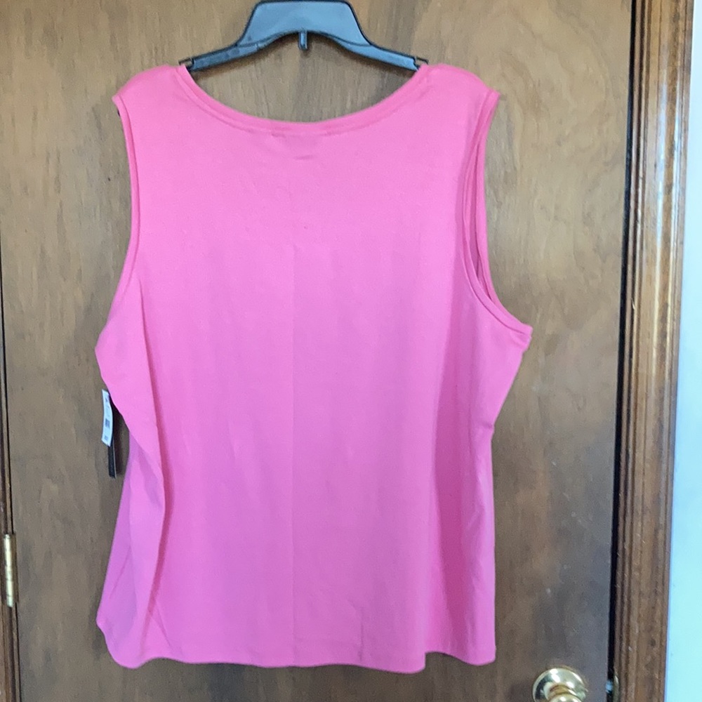 Preswick & Moore top sleeveless pink top with stretch casual size 3X - Picture 11 of 15